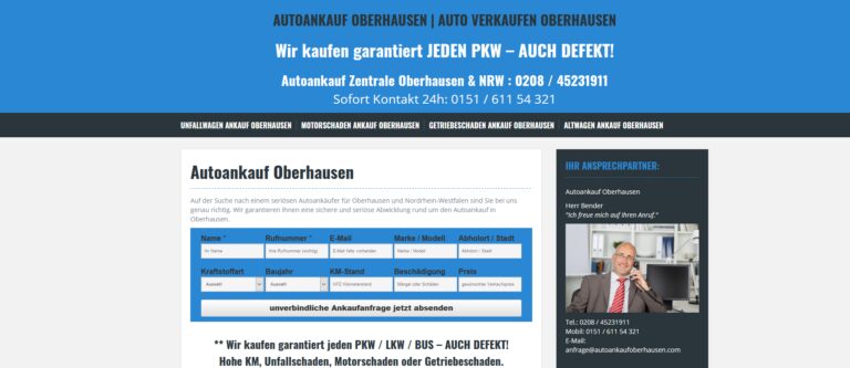 Auto verkaufen in Oberhausen – Autoankauf leicht gemacht
