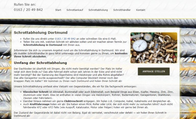 Schrottabholung Dortmund : Mit fachkundigem Blick unterstützen wir Sie bei der Sortierung der von Ihnen angelieferten Metalle