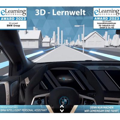3D-Lernwelt von i40 und BMW gewinnt eLearning Award 2023